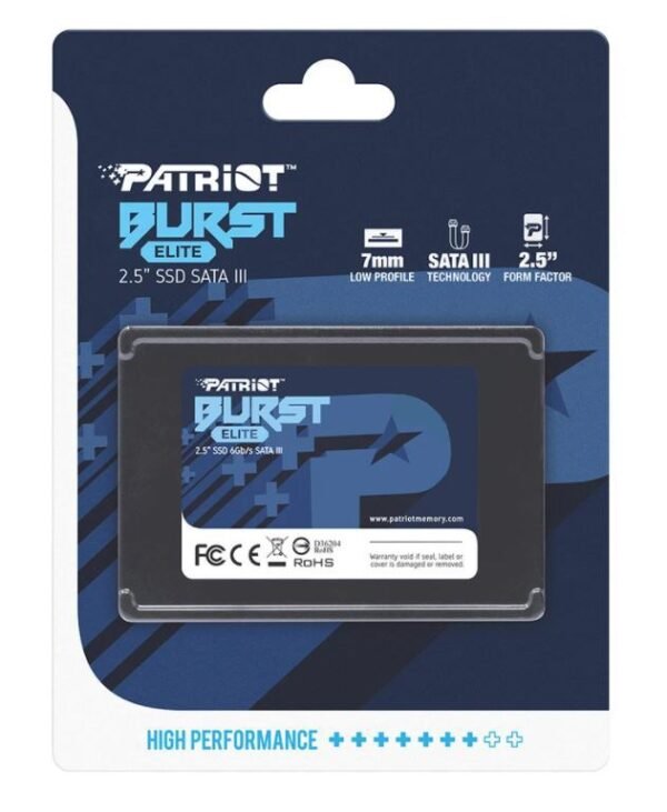 SSD PATRIOT BURST 960GB 2,5 SATA 3 PBE960GS25SSDR - Imagem 1
