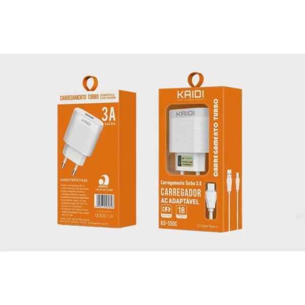 15249945500_7473811818_1.webp CARREGADOR CELULAR KAIDI KD-550C - Imagem 1
