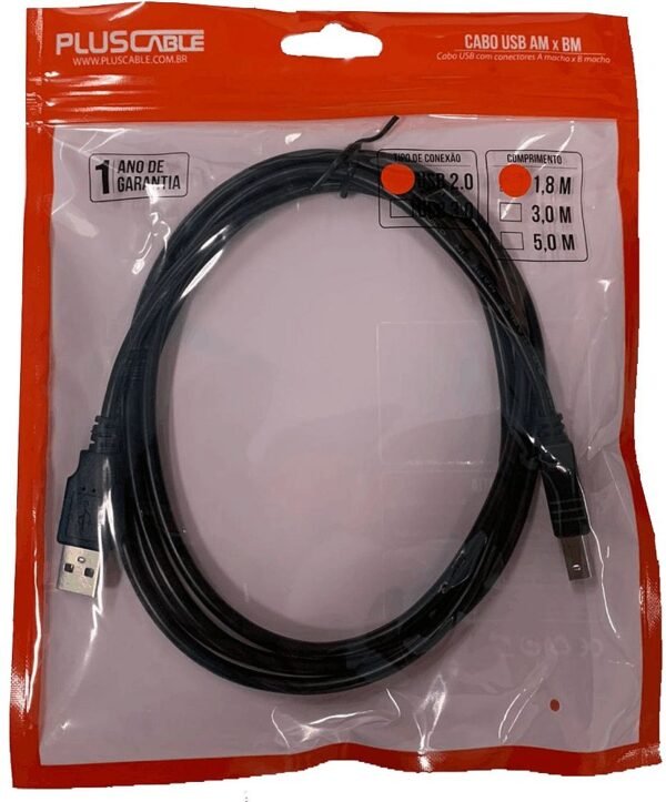 15187426216_cf6dfab6bc.jpg CABO USB 2.0 IMPRESSORA A M X B M 3M - PRETO - Imagem 1