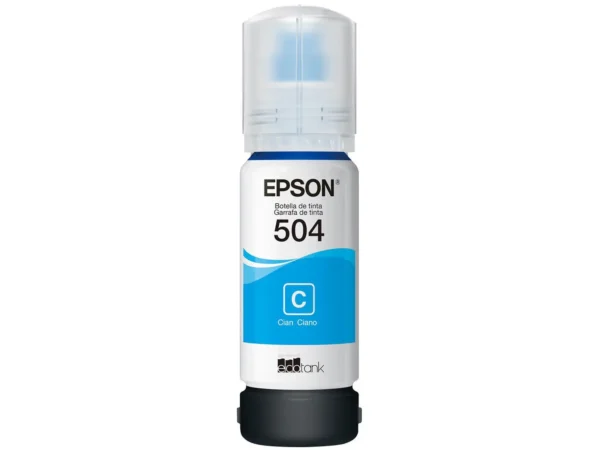 GARRAFA TINTA ORIGINAL EPSON 504 CIANO (T504220AL) L4150 L4160 L6171 - Imagem 2