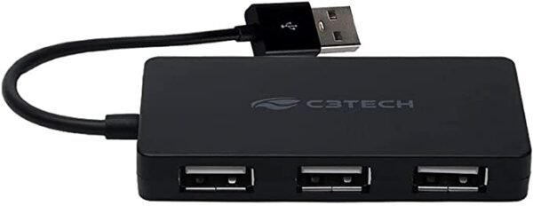 HUB USB 2.0 C3TECH HU-220BK 4 PORTAS PRETO - Imagem 2
