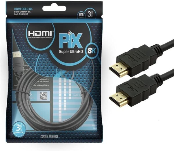 CABO HDMI 2.1 - 8K HDR 19P - 30AWG - 1.5M - Imagem 2
