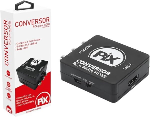 CONVERSOR DE VIDEO PIX - RCA PARA HDMI - Imagem 2