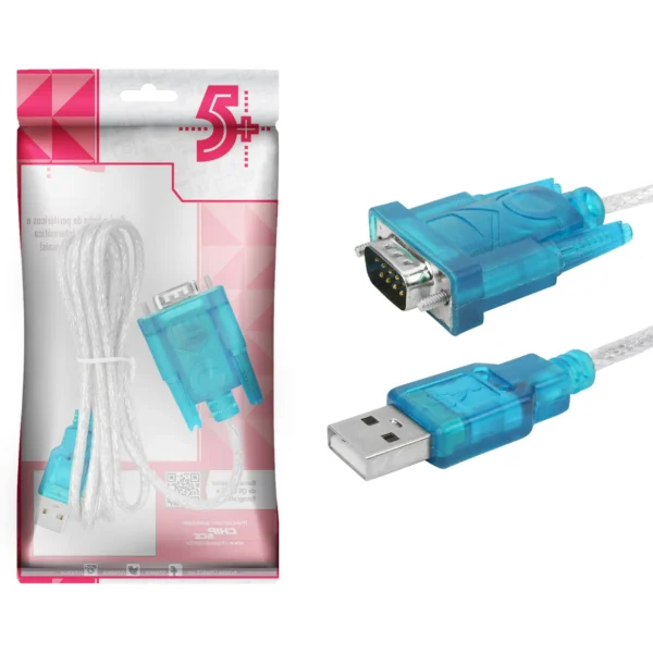 15218377225_018-0062.webp CABO USB CRISTAL - USB A MACHO + DB9 - CRISTAL - 1.5M - Imagem 1