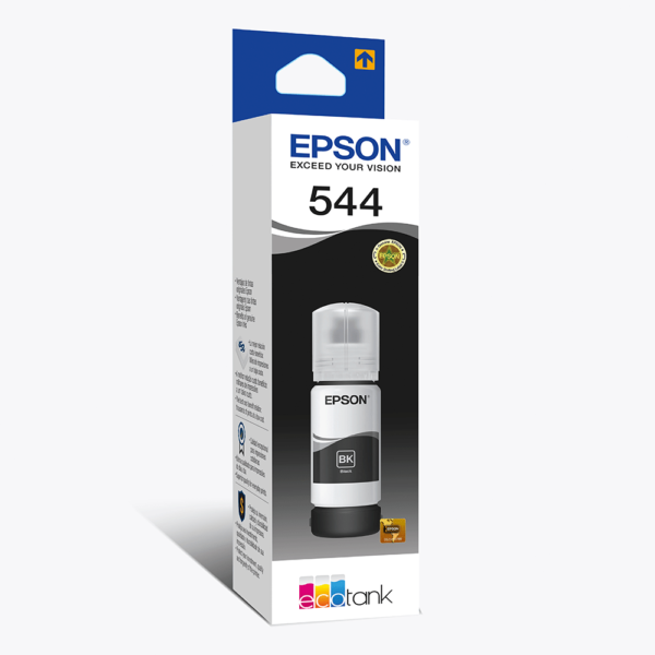 GARRAFA TINTA ORIGINAL EPSON 544 PRETO (T544120) 65ML - Imagem 1