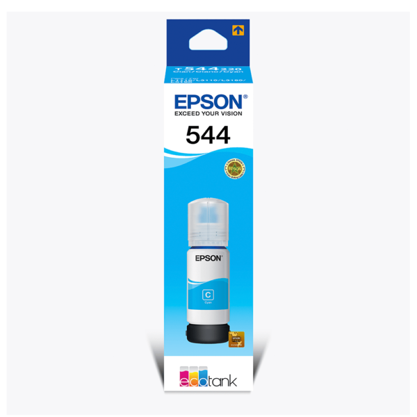 GARRAFA TINTA ORIGINAL EPSON 544 CIANO (T544220) 65ML - Imagem 2