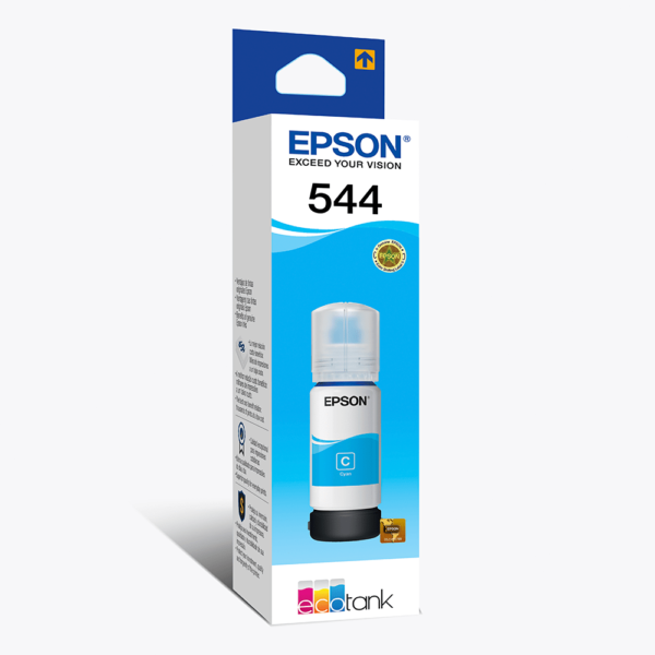 GARRAFA TINTA ORIGINAL EPSON 544 CIANO (T544220) 65ML - Imagem 3