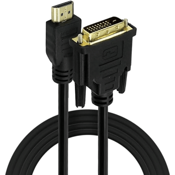 CABO DVI 24+1 + HDMI MACHO - PRETO - 3M - Imagem 1
