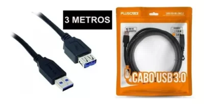 CABO EXTENSOR USB 3.0 A MACHO X A FEMEA 3,0MT USBAF3030
