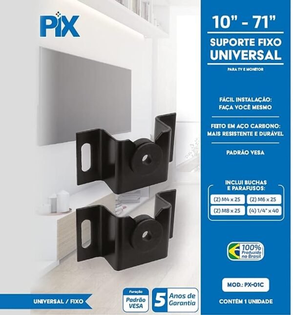 SUPORTE TV FIXO UNIVERSAL 10"A 71" - CAIXA - Imagem 2