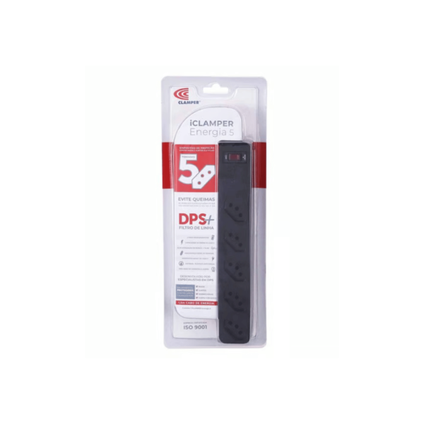 DPS ICLAMPER ENERGIA 5 PRETO (PROTETOR C. TELEF/ENERG) - Imagem 1