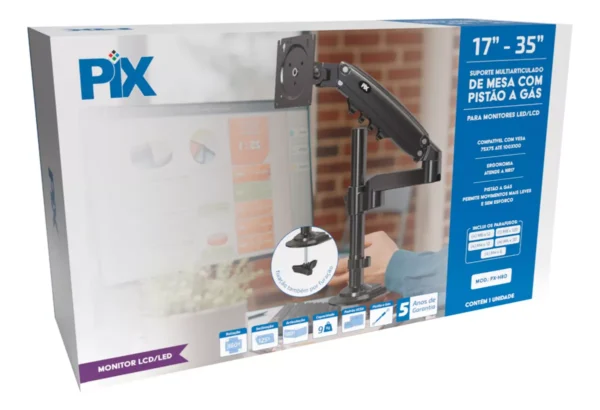 SUPORTE MONITOR PISTAO A GAS ( 1 MONITOR ) - MORCA - 17 A 35 - PX-H80 - Imagem 8