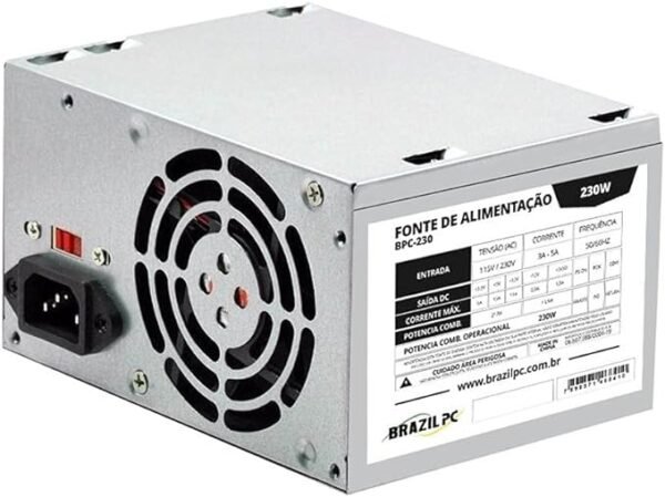 15296324051_51nlXuCFqBS._AC_SX679_.jpg FONTE ATX 230W REAL BRAZILPC BPC-230V1.2 230W O&M S/CABO - Imagem 1