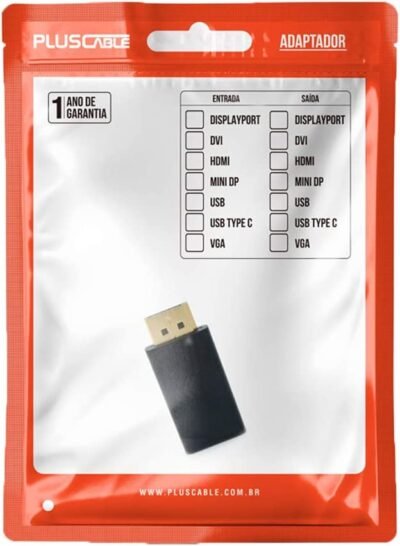 ADAPTADOR HDMI PARA DISPLAYPORT - PLUSCABLE ADP-103BK