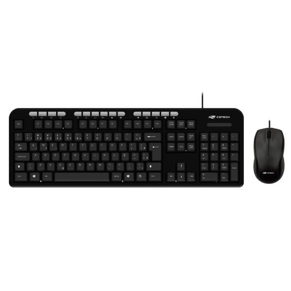 KIT TECLADO MOUSE USB KT-100BK C3T - Imagem 2