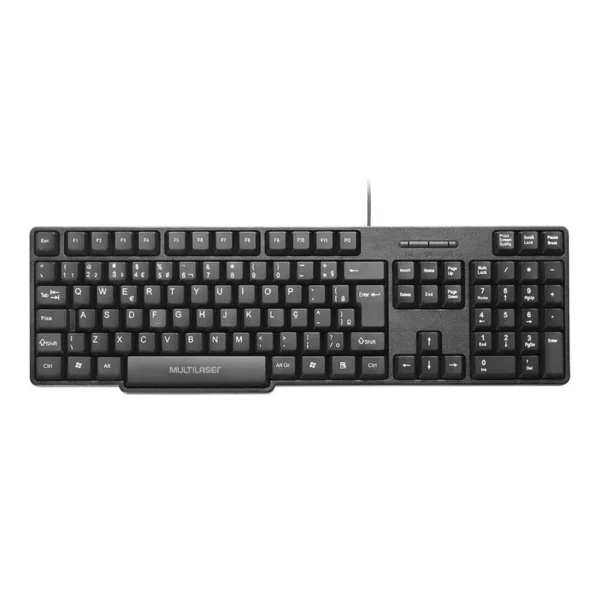 TECLADO PS2 MULTILASER BASICO SLIM PRETO - Imagem 3