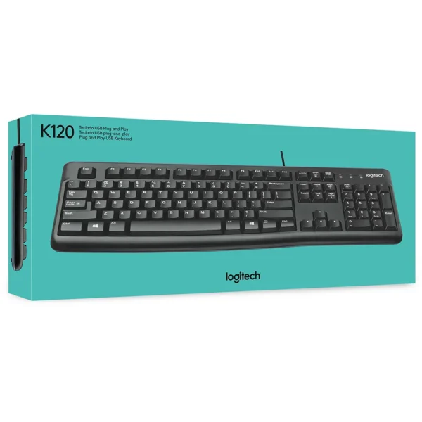 TECLADO USB LOGITECH K120 PRETO - Imagem 2