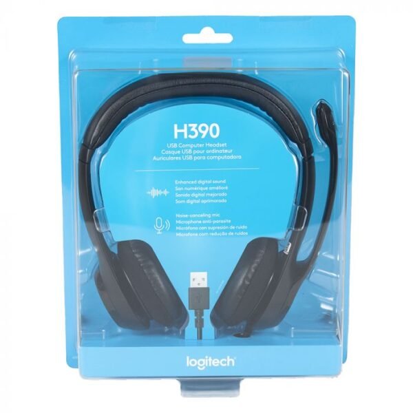15205436015-hea05logh390.jpg FONE C/ MICROFONE LOGITECH H390 USB - Imagem 1