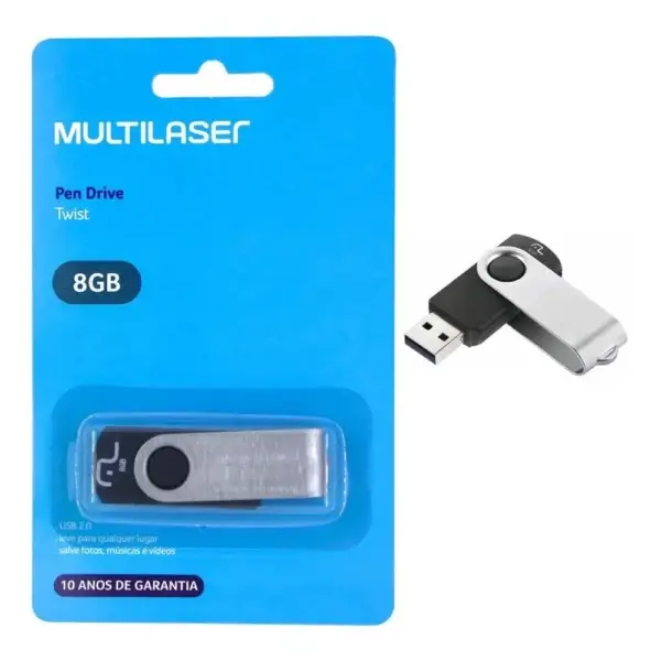 15258449028-172390797-1.webp PENDRIVE TWIST PRETO 8GB PD587 - Imagem 1