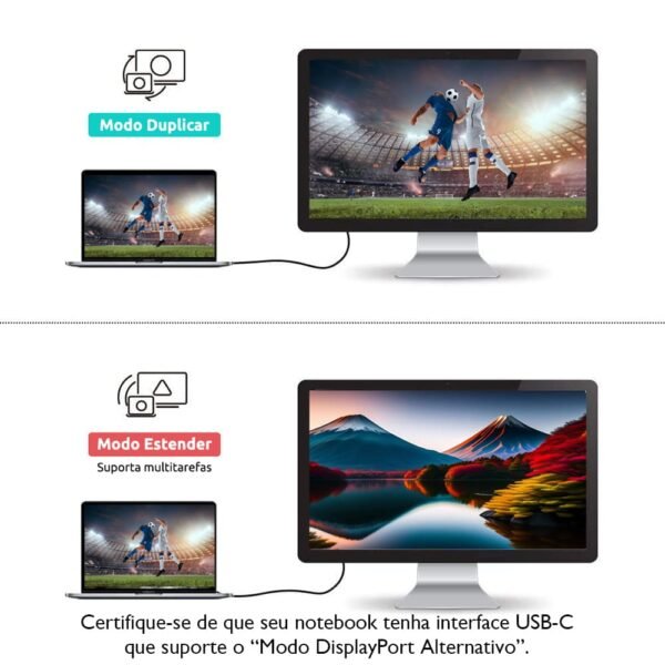 CABO CONVERSOR COMTAC USB-C PARA HDMI - Imagem 4
