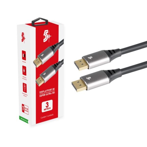 Version 1.0.0 CABO DISPLAYPORT + DISPLAYPORT 1.4 - HBR 8K - 1.8M - Imagem 1