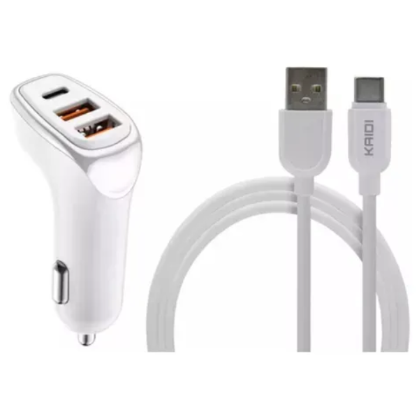 15386936115-1.png CARREGADOR VEICULAR TURBO IOS, 2 USB, 1 USB-C - Imagem 1