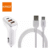 CARREGADOR VEICULAR TURBO IOS, 2 USB, 1 USB-C - Imagem 4