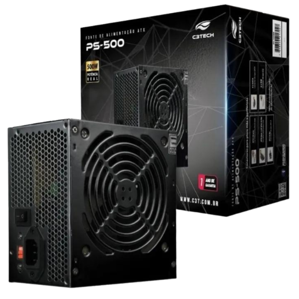 15352459338-2.png FONTE ATX 500W PS-500BK C3TECH - Imagem 1