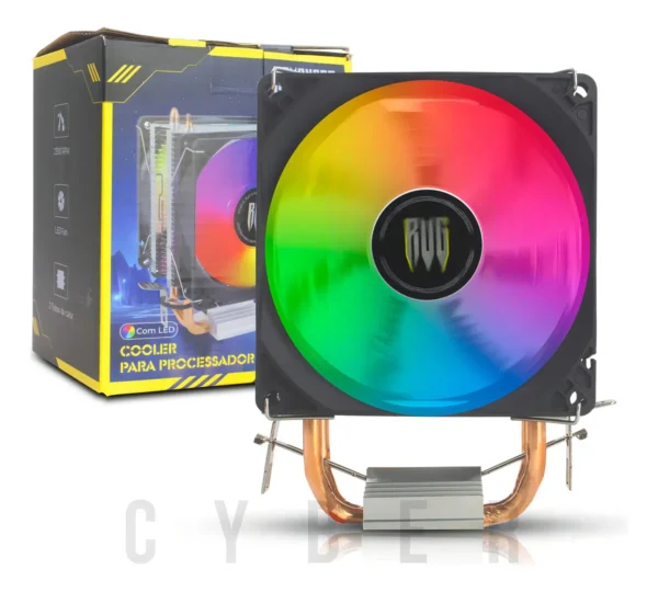 COOLER PARA PROCESSASDOR KP-VR304 ILUMINACAO LED, 2100 RPM, SILENCIOSO, FAN DE 90MM - - Imagem 2