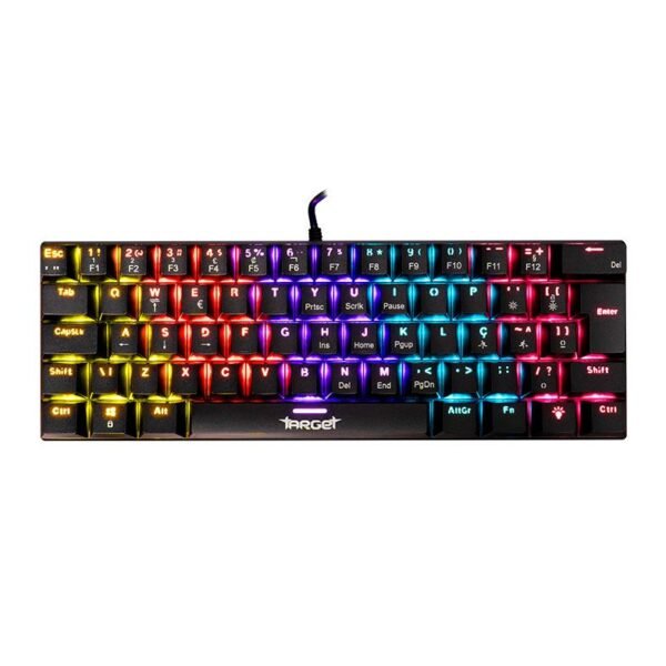 TECLADO MECANICO TGT SHERMAN V3 C1, Rainbow, ABNT2, Switch Vermelho, Preto, TGT-SHRC-RD01 - Imagem 5