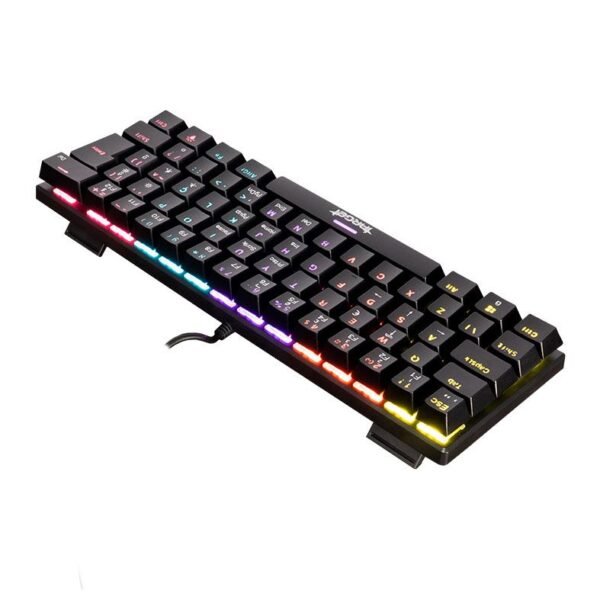 TECLADO MECANICO TGT SHERMAN V3 C1, Rainbow, ABNT2, Switch Vermelho, Preto, TGT-SHRC-RD01 - Imagem 4